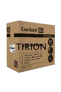 Компьютерный корпус Miditower ExeGate EVO-8243 (ATX, без БП, 2*USB+1*USB3.0, черный, 3 вент. с RGB подсветкой, боковая панель - закаленное стекло)
