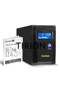 Источник бесперебойного питания (инвертор, синус, для котла) ExeGate SineTower SN-600.LCD.AVR.2SH <600VA/360W, чистая синусоида, LCD дисплей, AVR, 2*Schuko, линейно-интерактивный, Black>