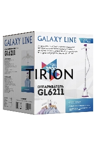 Отпариватель Galaxy Line GL 6211, белый с фиолетовым, стационарный, 2000 Вт, объем контейнера для воды 1,7 л, 3 режима отпаривания