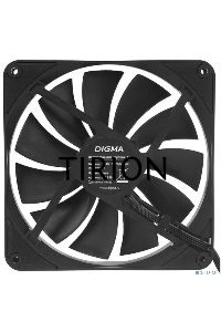 Вентилятор для корпуса Digma DFAN140PWM-1BK черный, 140 мм, 1500 об/мин, 28 дБ, 4 pin