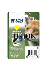 Картридж струйный EPSON T1284 (C13T12844012/C13T12844011) желтый для S22/SX125/SX425/BX305