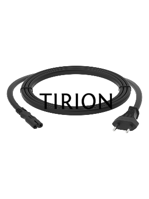 Кабель питания GCR 2.0m, CEE 7/16 / IEC C7, черный, 2*0,5mm, GCR-54294
