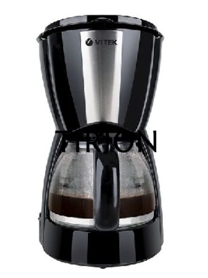 Кофеварка капельная Vitek VT-1503 черный, исп. кофе - молотый, 1.2 л, 900 Вт.