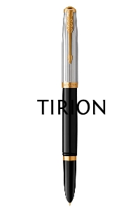 Ручка перьевая Parker 51 Premium (CW2169030) Black St.Steel GT F сталь нержавеющая подар.кор.
