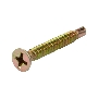 Саморез оконный KRANZ сверло, 3.9х32, желтый цинк, короб (500 шт./уп.)