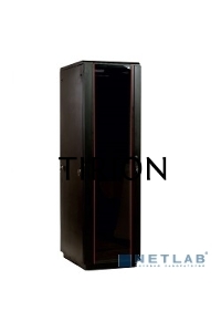 Шкаф телекоммуникационный напольный 42U (600x800) дверь стекло, цвет чёрный  (ШТК-М-42.6.8-1ААА-9005) (3 коробки)