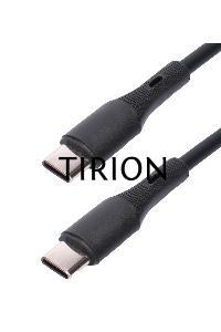 Кабель USB2.0 Cablexpert CC-USB2S-CMCM-1M-BK Type-C/Type-C, 3А, 65Вт, PD/QC3.0, силиконовый, 24 AWG, медь, 1м, черный, пакет