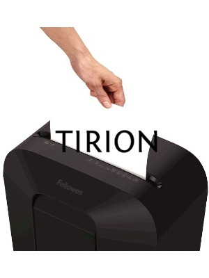 Шредер Fellowes PowerShred LX50 черный (секр.P-4)/перекрестный/9лист./17лтр./скрепки/скобы/пл.карты