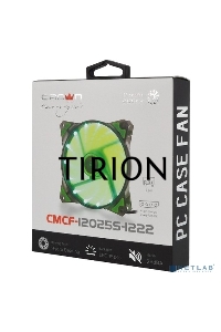 Вентилятор для корпуса Crown CMCF-12025S-1222 черный/зеленый, 120 мм, 1650 об/мин, 28 дБ, 3 pin