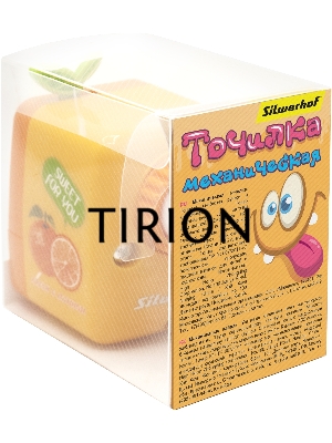 Точилка для карандашей механическая Silwerhof Vitamin C лимон Монстрики 1 отверстие пластик ассорти коробка