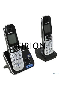 Телефон беспроводной (DECT) Panasonic KX-TG6812RU черный (труб. в компл.:2шт) АОН