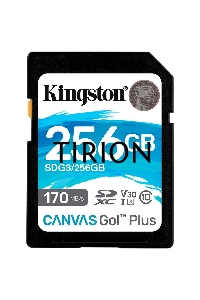 Карта памяти Kingston 256GB SDXC Canvas Go Plus 170R C10 UHS-I U3 V30 EAN: 740617301519
