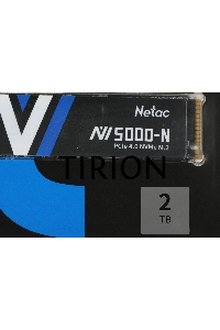Накопитель SSD Netac NV5000-N, 2Tb, M.2 2280, PCIe 4.0 x4, NVMe, R/W 4800/4400, с радиатором