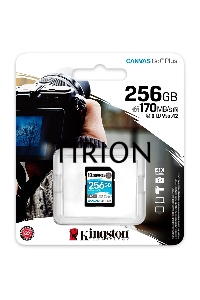 Карта памяти Kingston 256GB SDXC Canvas Go Plus 170R C10 UHS-I U3 V30 EAN: 740617301519