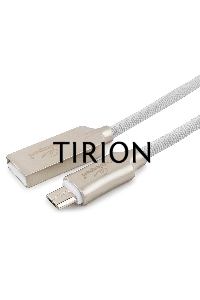 Кабель USB 2.0 Cablexpert CC-P-mUSB02W-1.8M, AM/microB, серия Platinum, длина 1.8м, белый, блистер