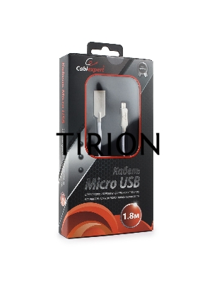 Кабель USB 2.0 Cablexpert CC-P-mUSB02W-1.8M, AM/microB, серия Platinum, длина 1.8м, белый, блистер