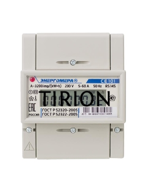 Счетчик СЕ 101 R5 145 1ф 5-60А 1 класс точн. ЭР Энергомера 101001003009471