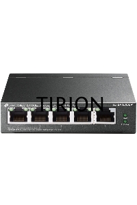 Коммутатор 5-Port 10/100Mbps Unmanaged Switch with 4-Port PoE, meta case, desktop mount, PoE budget 41W.