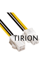 Удлинитель кабеля питания материнской платы +12V ExeGate EX-EXT-4M4F-0.3 (4pin EPS12V M/4pin EPS12V F, 0,3м)