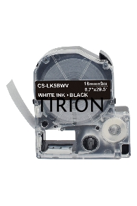 Картридж ленточный Cactus CS-LK5BWV белый шрифт, черный фон (18 мм, 9 м) для Epson LW400/LW700/LW600P/LW1000P/K400/Z700/Z900