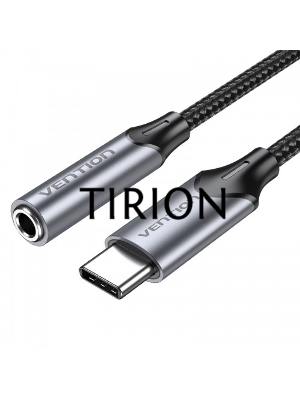 Переходник Vention USB-C M/ Jack 3.5 mm F DAC - 1м Серый
