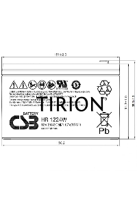 Батарея CSB HR 1224W (12V, 5.5Ah)