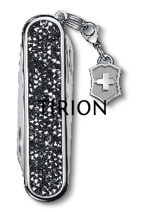 Нож перочинный Victorinox Classic Brilliant Crystal (0.6221.35) 58мм 5 функций черный/серебристый подар.коробка