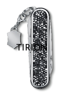 Нож перочинный Victorinox Classic Brilliant Crystal (0.6221.35) 58мм 5 функций черный/серебристый подар.коробка