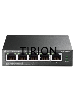 Коммутатор 5-Port 10/100Mbps Unmanaged Switch with 4-Port PoE, meta case, desktop mount, PoE budget 41W.
