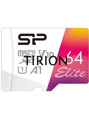 Флеш карта microSD 64GB Silicon Power Elite A1 microSDXC Class 10 UHS-I U3 100 Mb/s (SD адаптер)