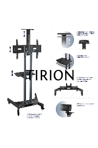 Мобильная стойка ONKRON TS1551 черный