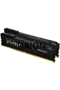 Оперативная память Kingston Fury Beast, DDR4, 16GB (2x8GB), 3600MHz, CL17, с радиаторами, черный