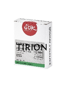 Кассета с лентой S'OK by Sakura Printing K4GBP для Epson , черный на зеленом, 12мм/8м