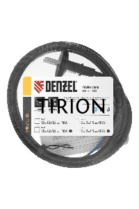 Шнур сетевой Energy Series, ПВС, 1,5 м, 2х1,5 мм, с неразборной вилкой, черный Denzel