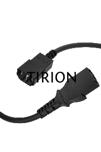 Кабель питания GCR PROF удлинитель 10.0m, С13 - С14, черный, 3*1,0mm, GCR-54341