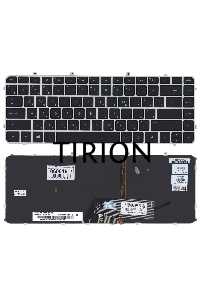 Клавиатура для ноутбука HP Envy 4-1000 Envy 6-1000 черная с серебристой рамкой и подсветкой
