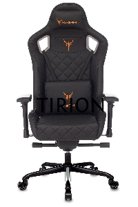Кресло игровое Knight TITAN черный ромбик эко.кожа с подголов. крестовина металл