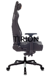 Кресло игровое Knight TITAN черный ромбик эко.кожа с подголов. крестовина металл
