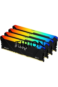 Оперативная память Kingston 64GB 3200MHz DDR4 CL16 DIMM (Kit of 4) FURY Beast RGB