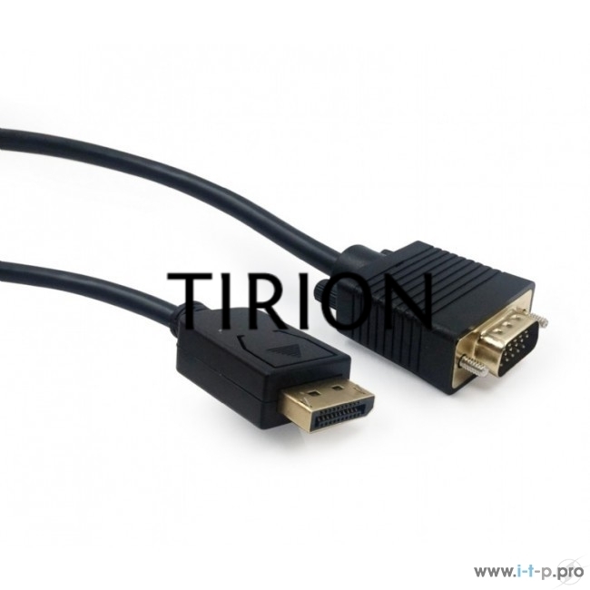 Кабель DisplayPort->VGA Cablexpert CCP-DPM-VGAM-10, 3м, 20M/15M, черный, экран, пакет