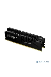 Оперативная память Kingston Fury Beast, DDR5, 16GB (2x8GB), 5600MHz, CL36, с радиаторами, черный