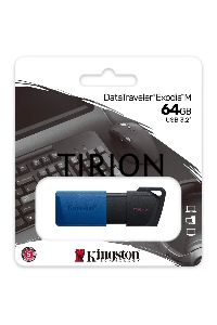 Флеш диск Kingston 64Gb DataTraveler Exodia M DTXM/64GB USB3.0 черный/синий