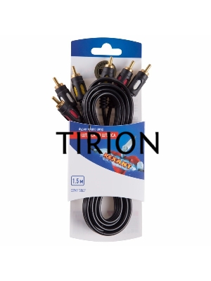 Шнур 3RCA - 3RCA REXANT, 1.5 м, GOLD
