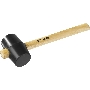 Чёрная резиновая киянка STAYER 20505-40 225г с деревянной рукояткой