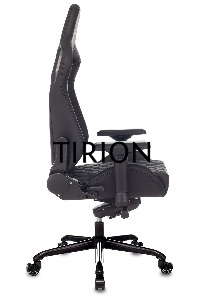 Кресло игровое Knight TITAN черный ромбик эко.кожа с подголов. крестовина металл