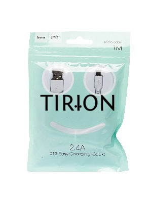 Кабель USB 2.0 hoco X13, AM/microBM, белый, 1м