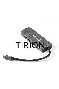 Док-станция ExeGate DUB-21C/PD/HL (кабель-адаптер USB Type-C --> 2xUSB3.0 + PD 100W + HDMI 4K@60Hz + Lan RJ45 10/100/1000Mb, Plug&Play, серая)