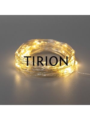 Гирлянда Роса 10м, 100LED, теплый белый, IP44, на батарейках 3хАА, с пультом 8 режимов NEON-NIGHT