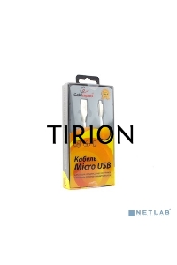 Кабель USB 2.0 Cablexpert CC-G-mUSB01W-3M, AM/microB, серия Gold, длина 3м, белый, блистер