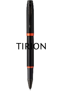 Ручка роллер Parker IM Vibrant Rings T315 (CW2172945) Flame Orange PVD F черн. черн. подар.кор.